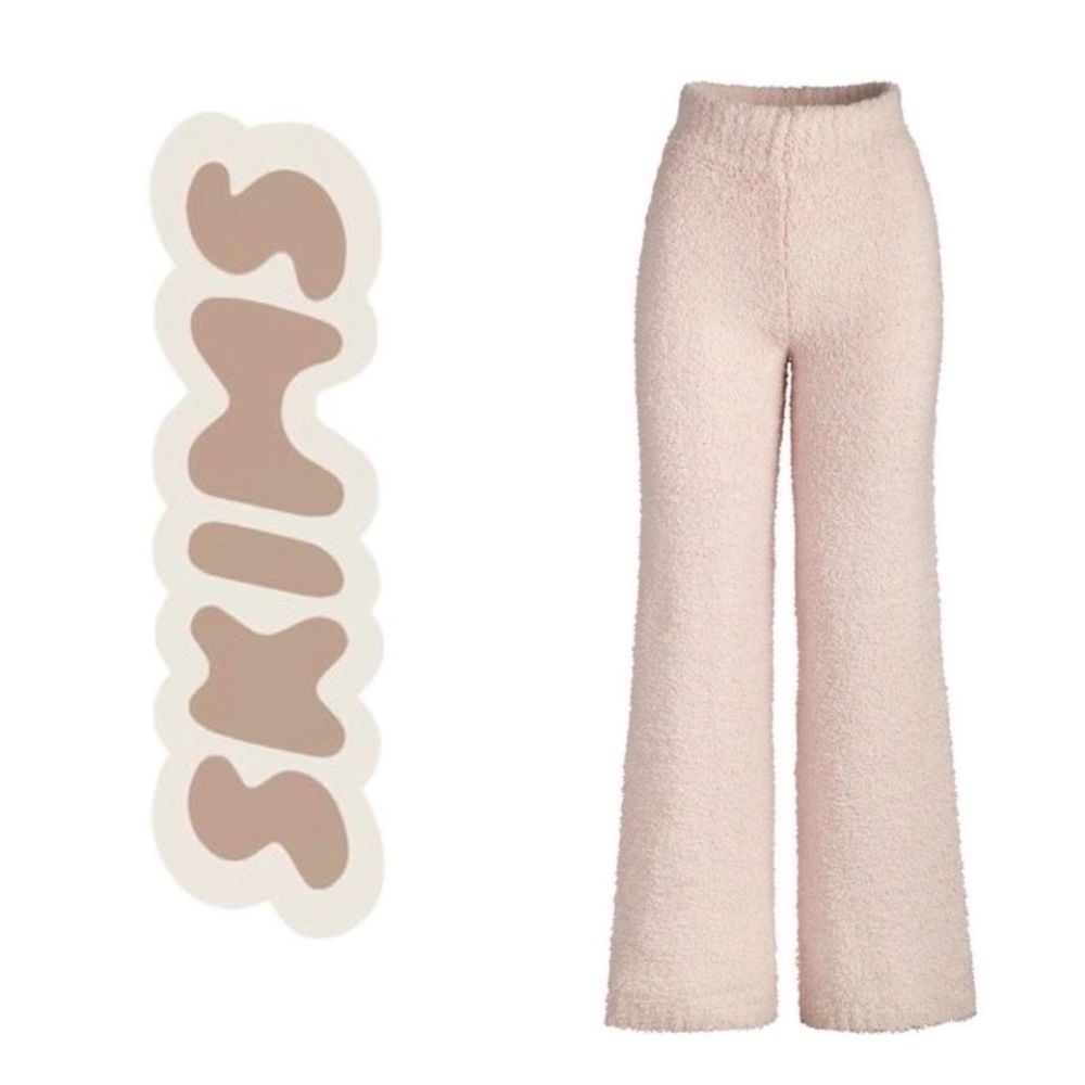 SKIMS Cozy Knit Pants in Cream Size L NEW